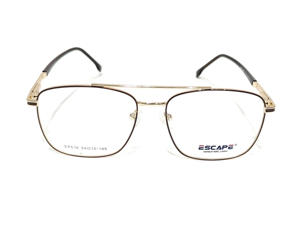 ESCAPE Squar Metal Full Rim-EP-516 - GOLDEN/BROWN