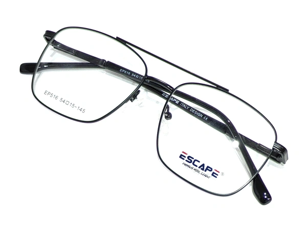 ESCAPE Squar Metal Full Rim-EP-516 - Black