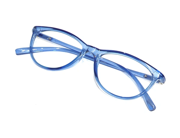 U Eyewear Cat Eye Full Rim Flexible Frame MDN-812 - BLUE TRANSPARENT