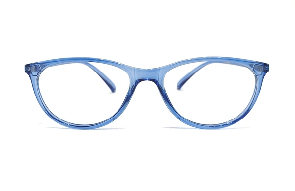U Eyewear Cat Eye Full Rim Flexible Frame MDN-812 - BLUE TRANSPARENT