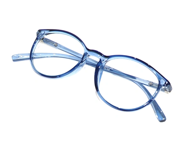 U Eyewear Full Rim Flexible Frame MDN-1809 - BLUE TRANSPARENT