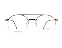 TOM HARDY FULL RIM DUAL BAR ROUND METAL MDN-G90-183 - GOLDEN/BLACK