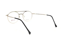 TOM HARDY FULL RIM DUAL BAR ROUND METAL MDN-G90-183 - GOLDEN/BLACK