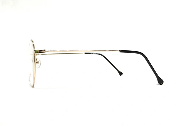 TOM HARDY FULL RIM DUAL BAR ROUND METAL MDN-G90-183 - GOLDEN/BLACK