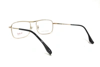 TOM HARDY FULL RIM SINGLE BAR RECTANGULAR METAL MDN-TK1007 - BLACK/GOLDEN