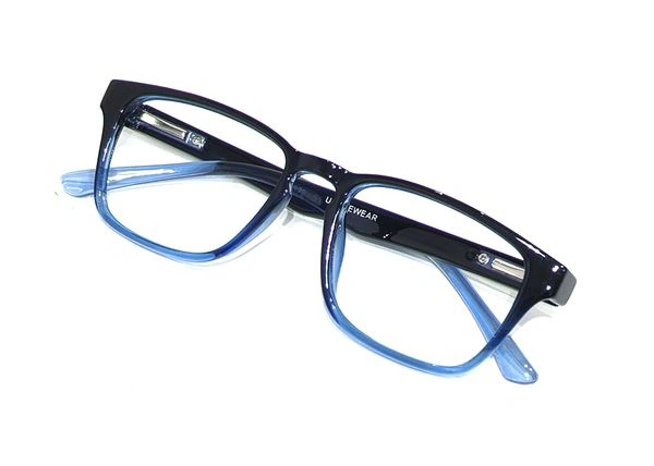 U Eyewear Full Rim Flexible Frame MDN-829 - BLACK/BLUE