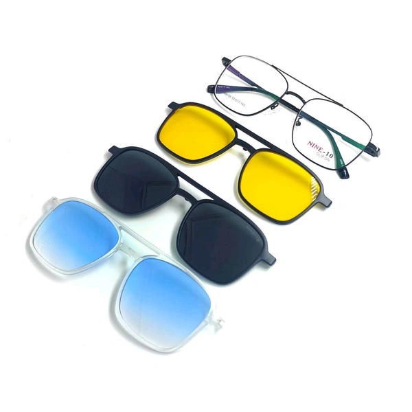 CLIP ON Metal Eyewear Full Rim Light weight Frame MDN-99014 - Gray