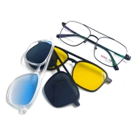 CLIP ON Metal Eyewear Full Rim Light weight Frame MDN-99014 - Gray