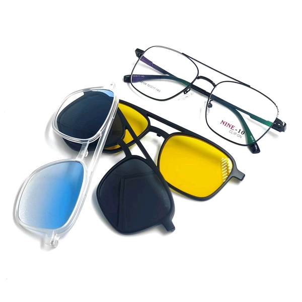 CLIP ON Metal Eyewear Full Rim Light weight Frame MDN-99014 - Gray