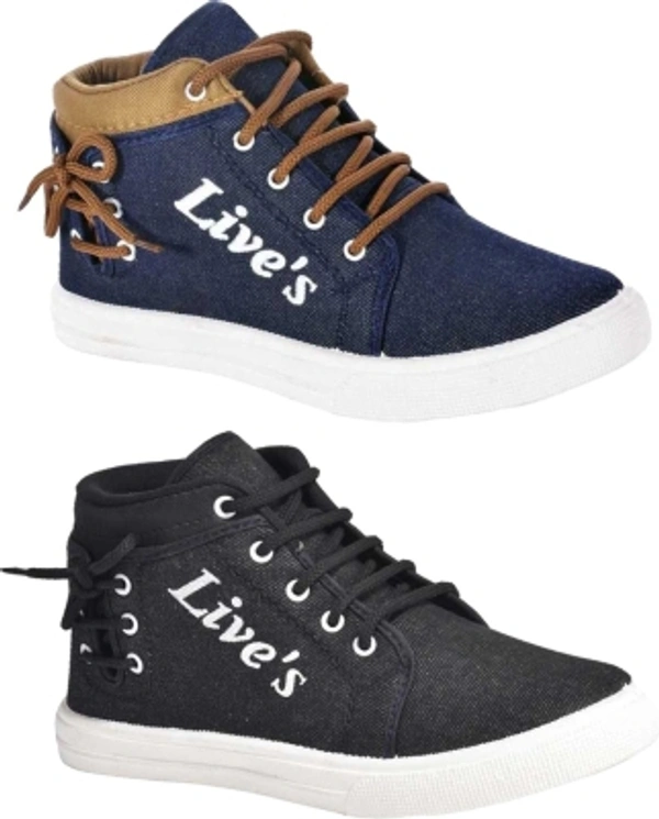 Live's Shoes Casual Shoes Combo - Blue,Black, 9