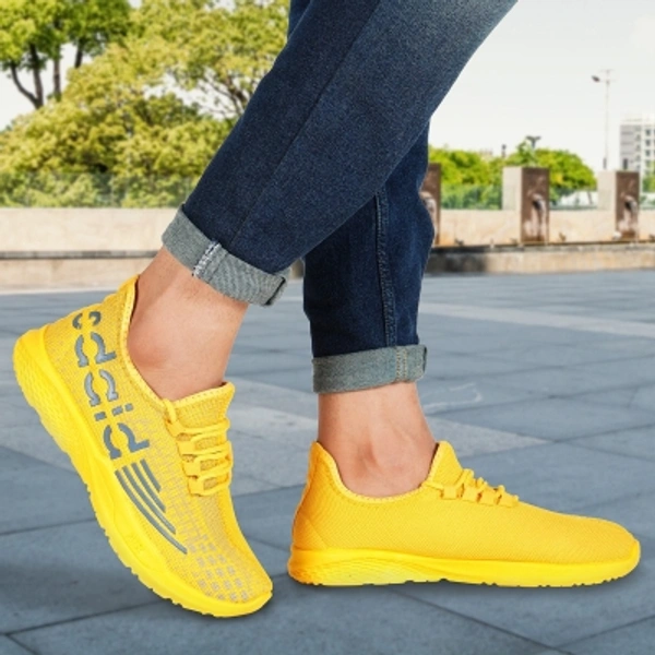 Bruton Shoes Combo Set Of 2 - Black,Yellow, 9