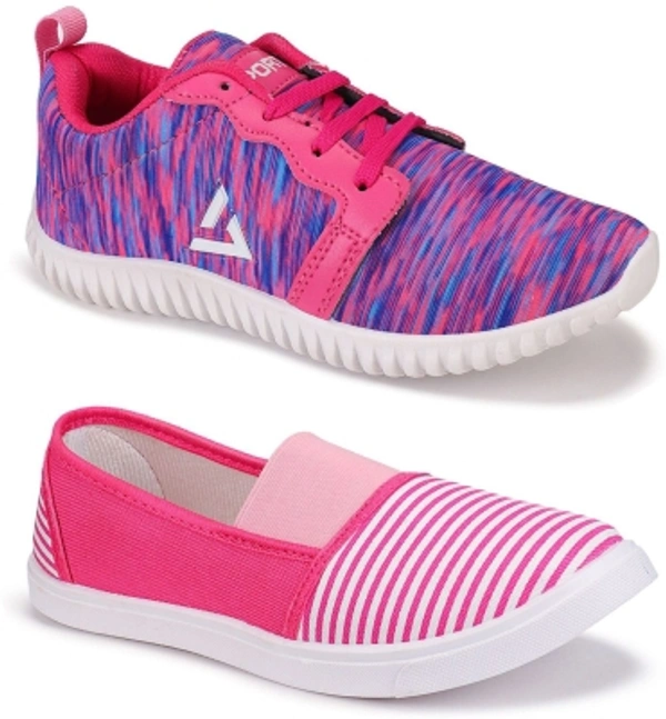 3SIX5 Combo Pack of 2 Girls Combo Shoes  - 5, multicolour