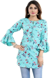 Women's Printed Top - Red, S