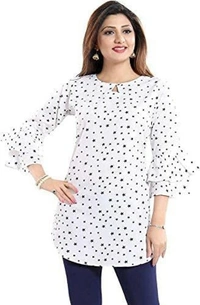Women's Printed Top - Multicolour , S