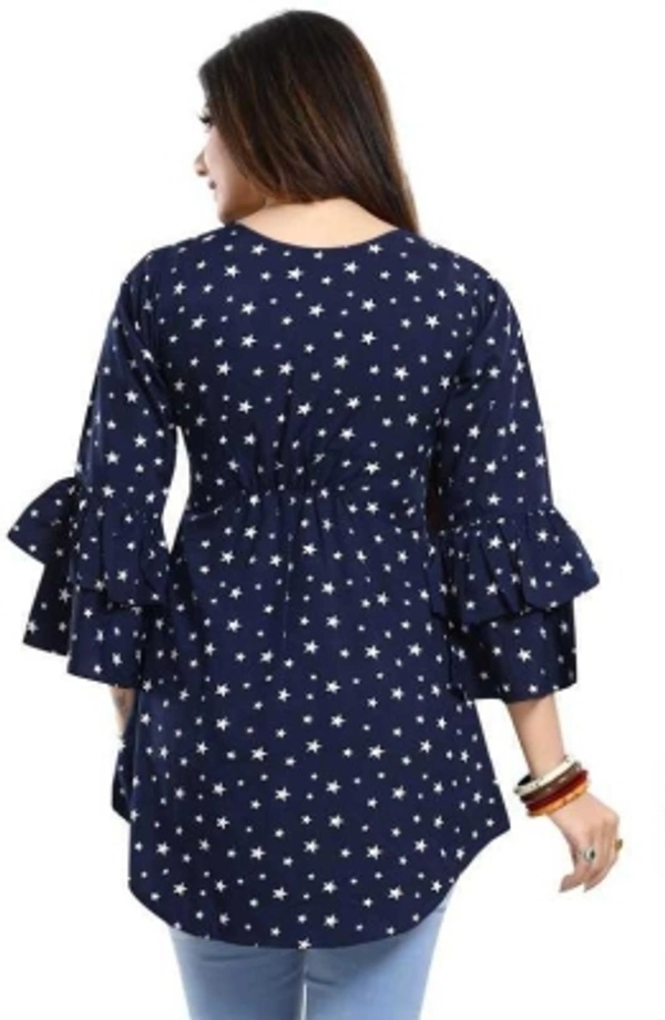 Women's Printed Top - white, XL 