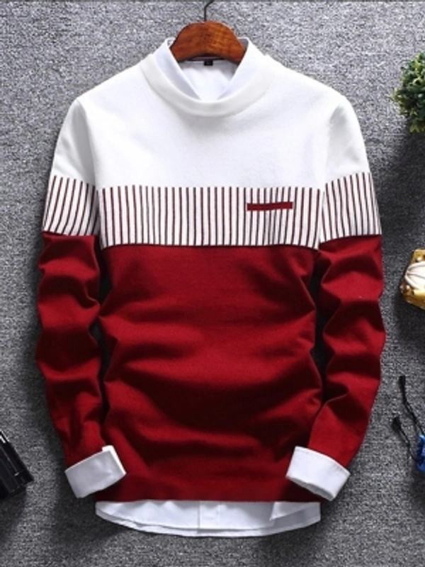 Trend New stylish T-shirt  - XXL, Wine Red