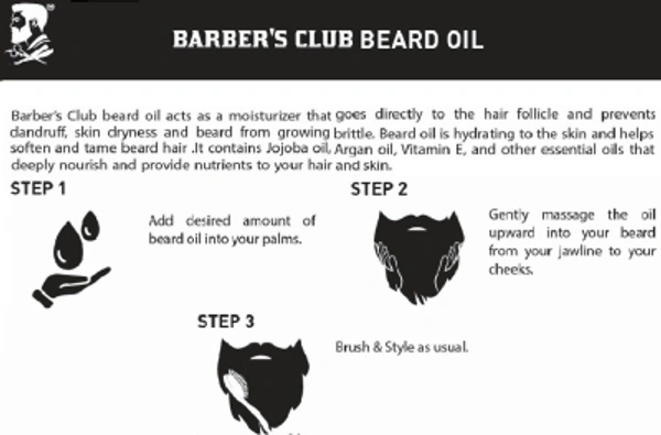 Barbers Club 100% Natural Beard Oil  - 30 ML