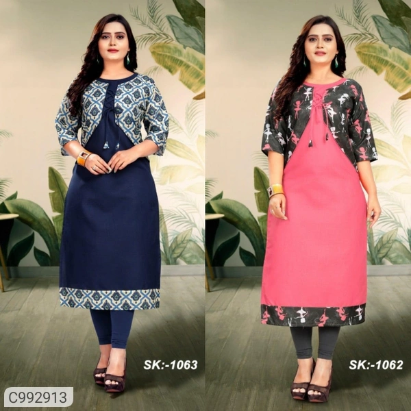 Solid Printed Women's Kurties Combo Pack 2 - Combo 4
