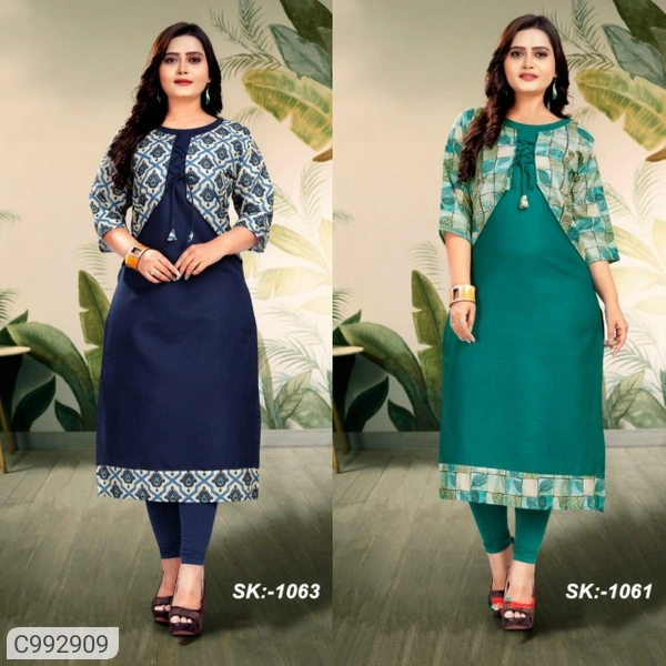 Solid Printed Women's Kurties Combo Pack 2 - combo 5