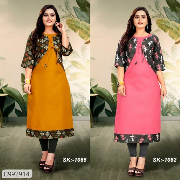 Solid Printed Women's Kurties Combo Pack 2 - combo 5