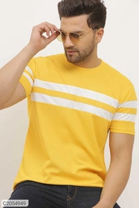 Men's Solid Colour Half Sleeve T Shirt  - BLACK, L