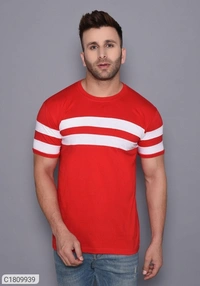 Men's Solid Colour Half Sleeve T Shirt  - BLACK, L