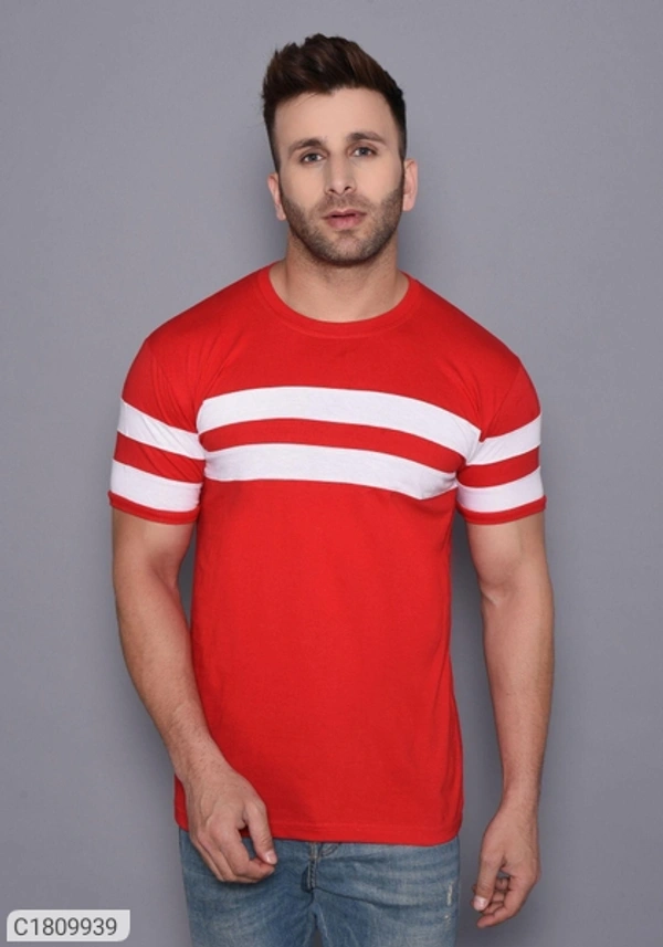 Men's Solid Colour Half Sleeve T Shirt  - BLACK, L