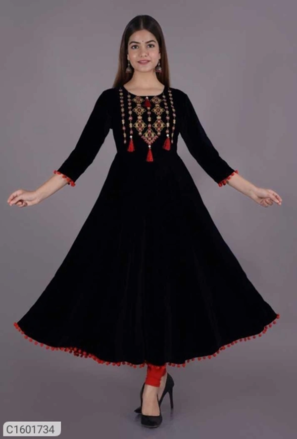 Preety Royon Kurtis  - BLACK, XXL 
