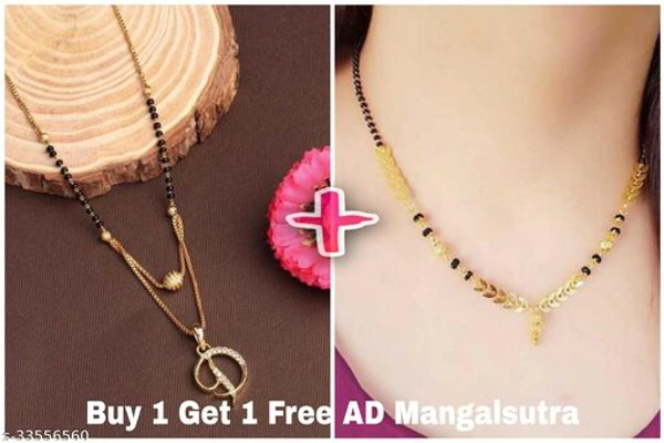 Letter D Necklace + Malgalsutra - Free Size