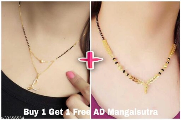 Letter L Necklace + Malgalsutra - Free Size