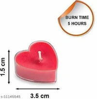 Classic Festive Heart Candles - Free Size