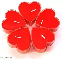 Classic Festive Heart Candles - Free Size