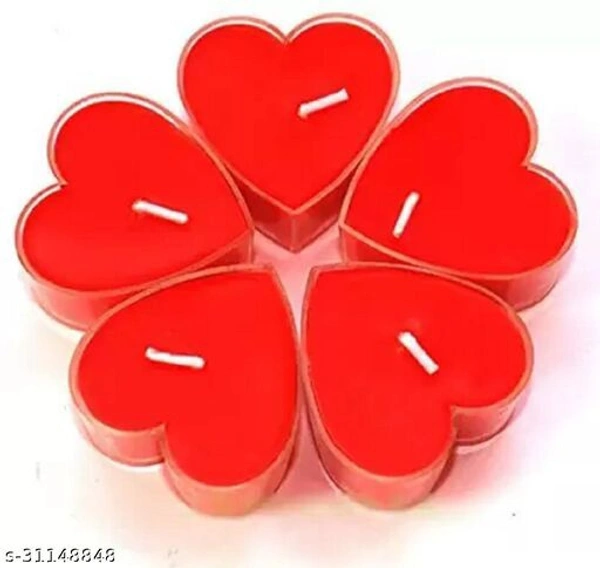 Classic Festive Heart Candles - Free Size
