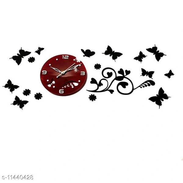 Decorative Designer Acrylic Wall Clock - Free Size