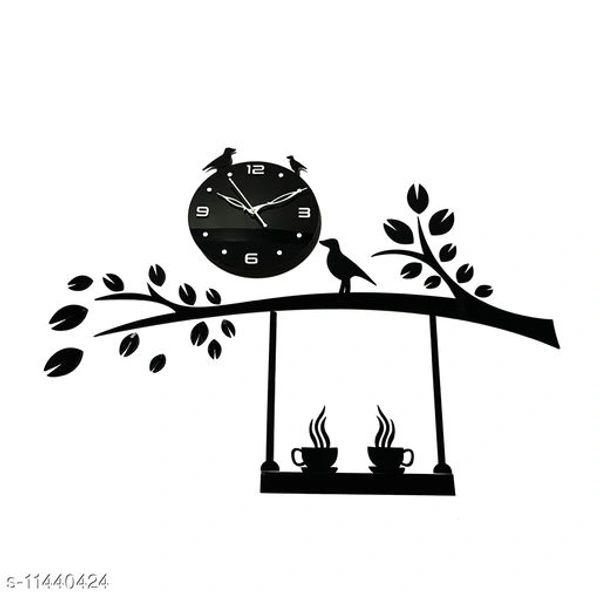 Decorative Designer Acrylic Wall Clock - Free Size