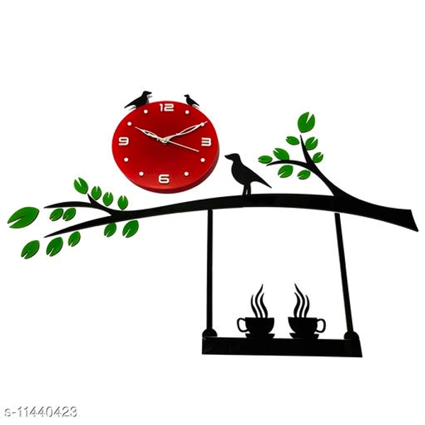 Decorative Designer Acrylic Wall Clock - Free Size