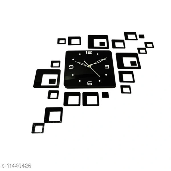 Decorative Designer Acrylic Wall Clock - Free Size