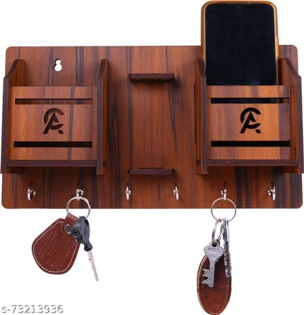 New Key Holder For Home And Office ( 8 Hooks) - Brown, Free Size