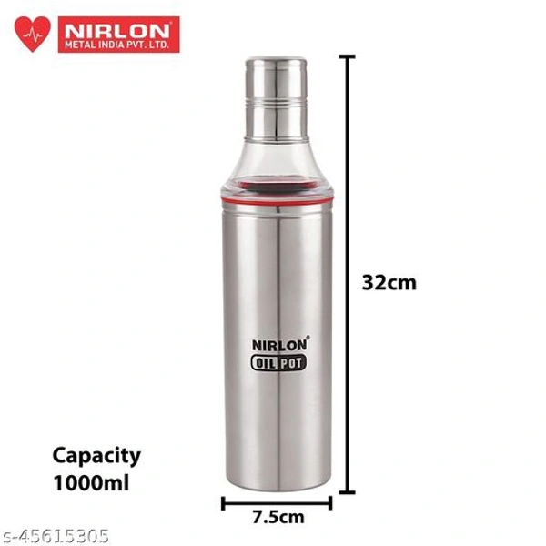 Oil Stopper And Poures For Kitchen (Stainless Steel) - 27.5cm