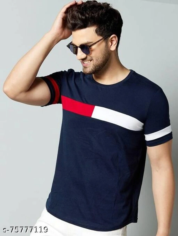 Stylish Navy Blue T-shirt - Navy Blue, M