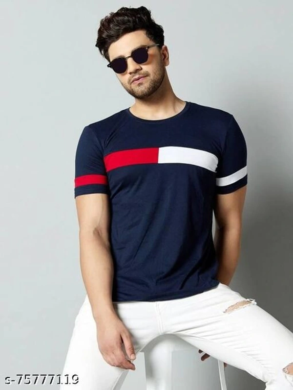 Stylish Navy Blue T-shirt - L, Navy Blue