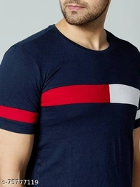 Stylish Navy Blue T-shirt - L, Navy Blue