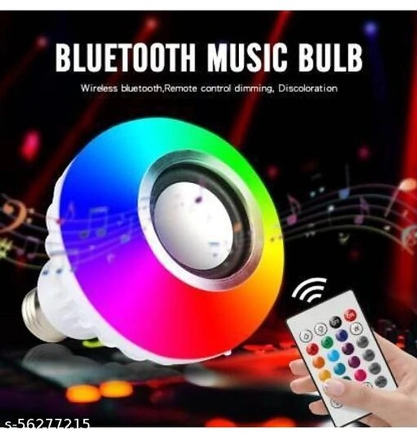 New 12w Smart color changing bluetooth Bulb speaker| Disco Ball|Bluetooth Home Theatre with Remote Control 3 W Bluetooth Speaker - free Size 