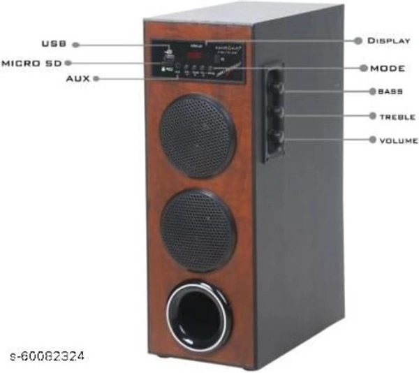 KRISONS Thunder, Tower Speaker System | Bluetooth Supporting Home Theatre | USB, AUX, LCD Display, Built-in FM. 80 W Bluetooth Tower Speaker - free size