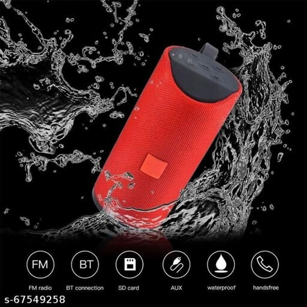 Mesh Cover Bluetooth Wireless Speaker Super HIGH BASS Best Audio System/Water Resistent/Splashproof Portable FM/USB/AUX SD Card Supported/Mini Home Theatre - free Size 