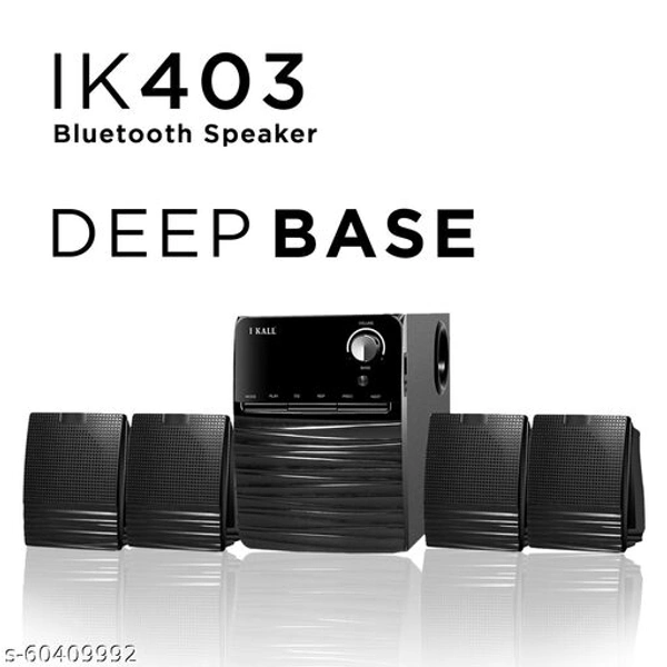 I KALL IK403 Home Theater (4.1, Bluetooth, Aux, USB, FM Connectivity), BlackProduct Name : I KALL IK403 Home Theater (4.1, Bluetooth, Aux, USB, FM Connectivity), Black - free size 
