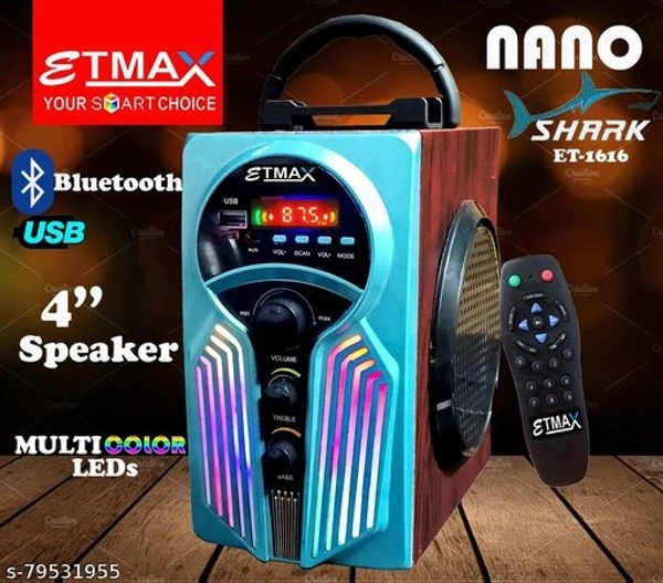 ETMAX NANO SHARK AQUA Bluetooth 35 W Bluetooth Home TheatreProduct Name : ETMAX NANO SHARK AQUA Bluetooth 35 W Bluetooth Home Theatre - Free Size (Length Size : 15 cm, Width Size: 22 cm)