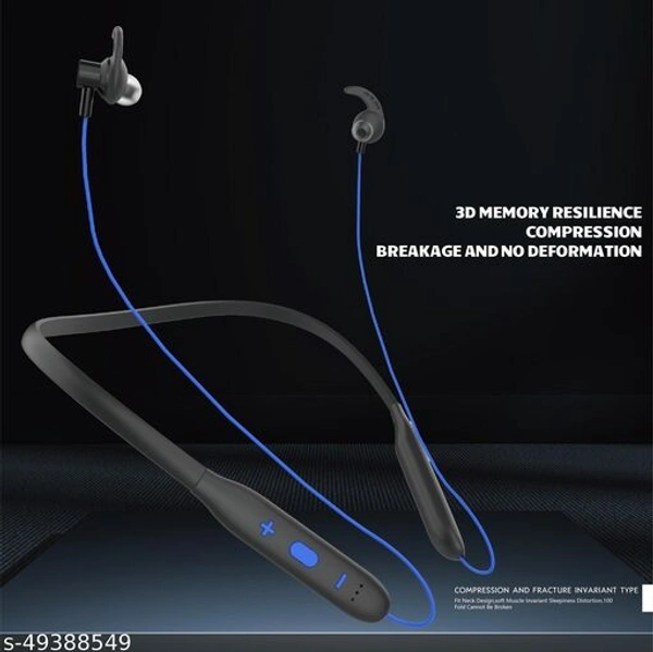 Techfire Tune 200 Wireless Bluetooth In Ear Neckband Headphone with Mic (BlUE)HOT DEAL ONE DAY DISPETCH - free Size 