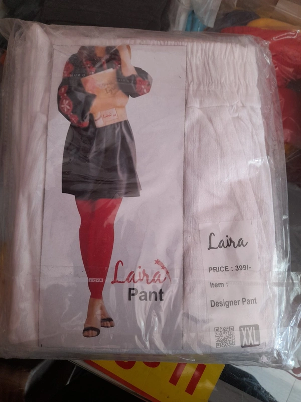 White Cotton Slub Pant  - 1Pcs