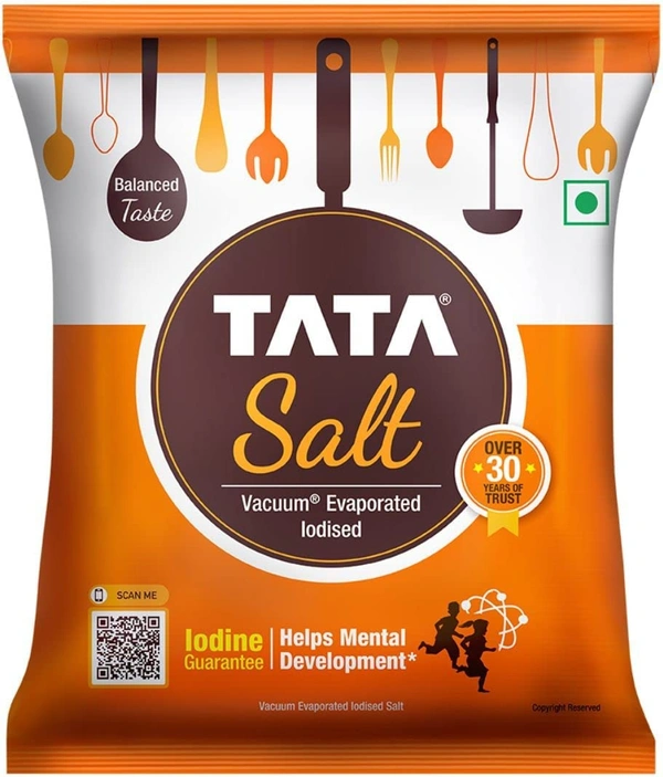 TATA Tata Salt (Namak), Vacuum Evaporated Iodised, Pouch - 500g